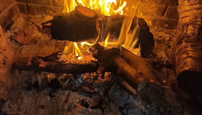 Villa Erifili fireplace