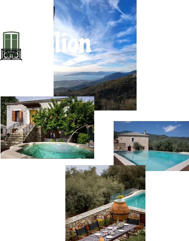 Image Collage of the Villas of Pelion Esties mobile